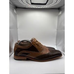 Stacey Adams Men's Wingtip Brown Oxford Dress Shoes Size‎ 10.5 Leather